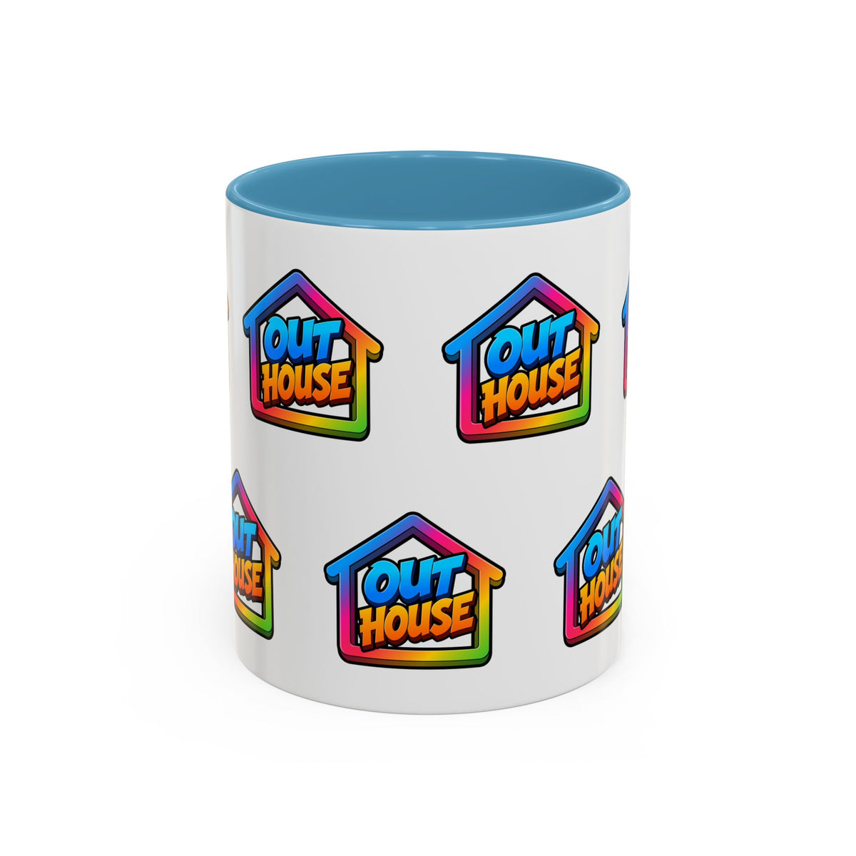 Out House Rainbow Accent Coffee Mug (11/15oz)