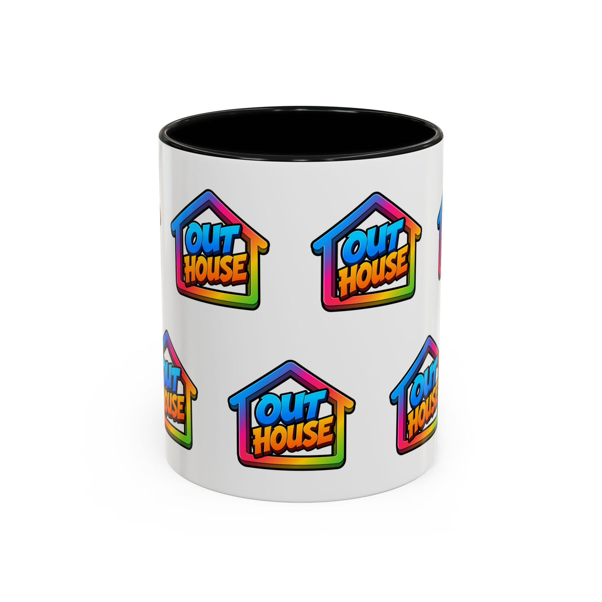 Out House Rainbow Accent Coffee Mug (11/15oz)