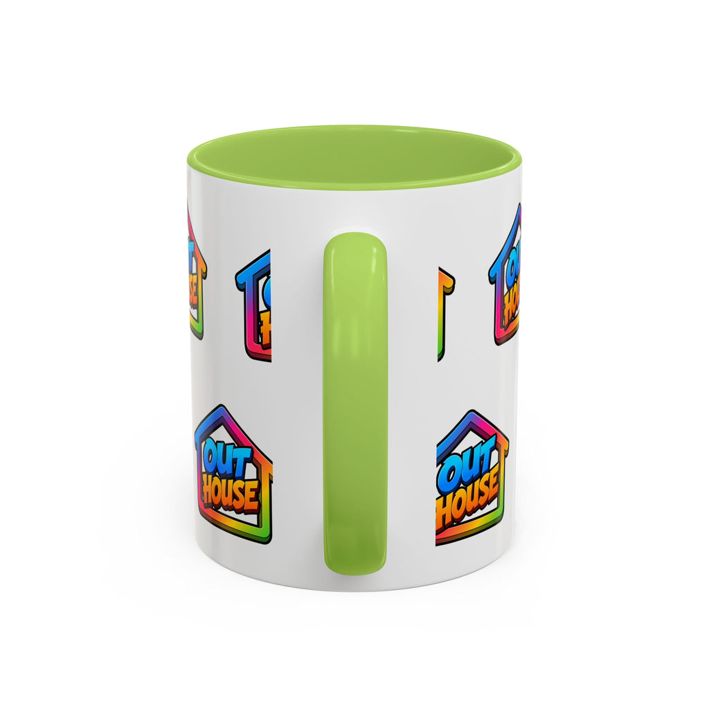 Out House Rainbow Accent Coffee Mug (11/15oz)