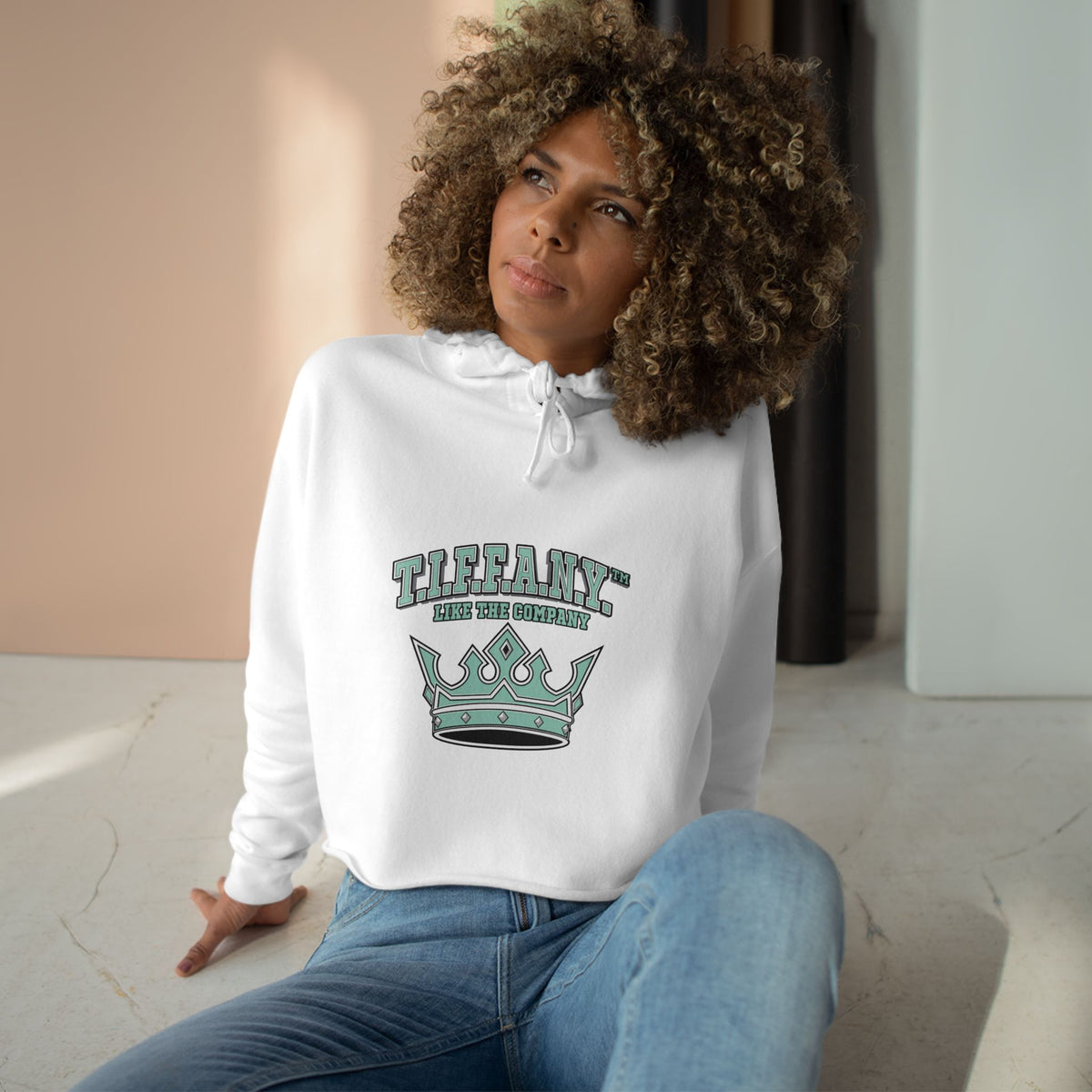 T.I.F.F.A.N.Y.™ “Like the Company”  Crop Hoodie