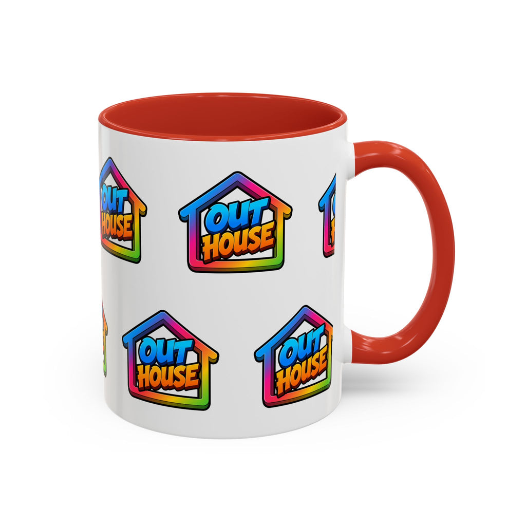 Out House Rainbow Accent Coffee Mug (11/15oz)