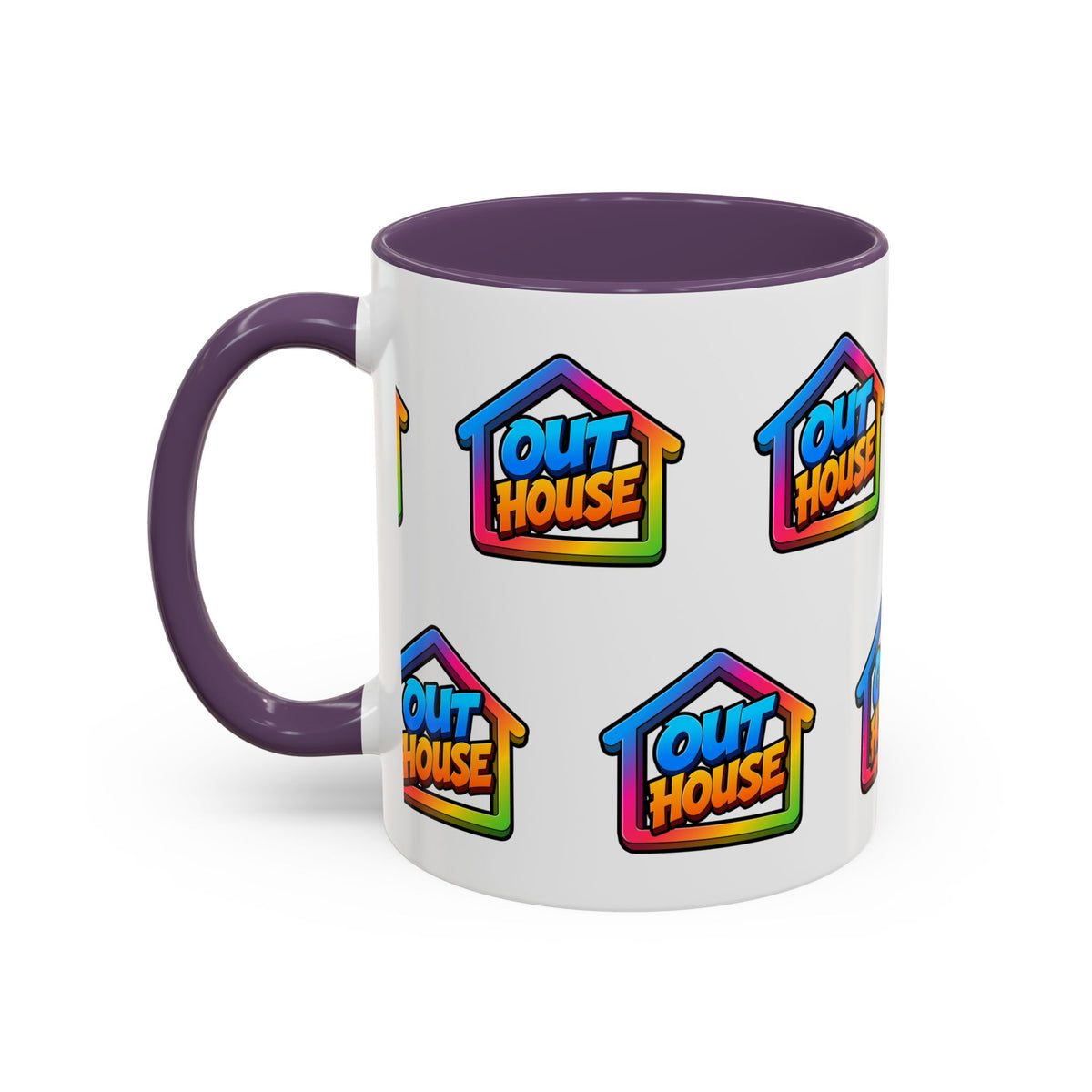 Out House Rainbow Accent Coffee Mug (11/15oz)
