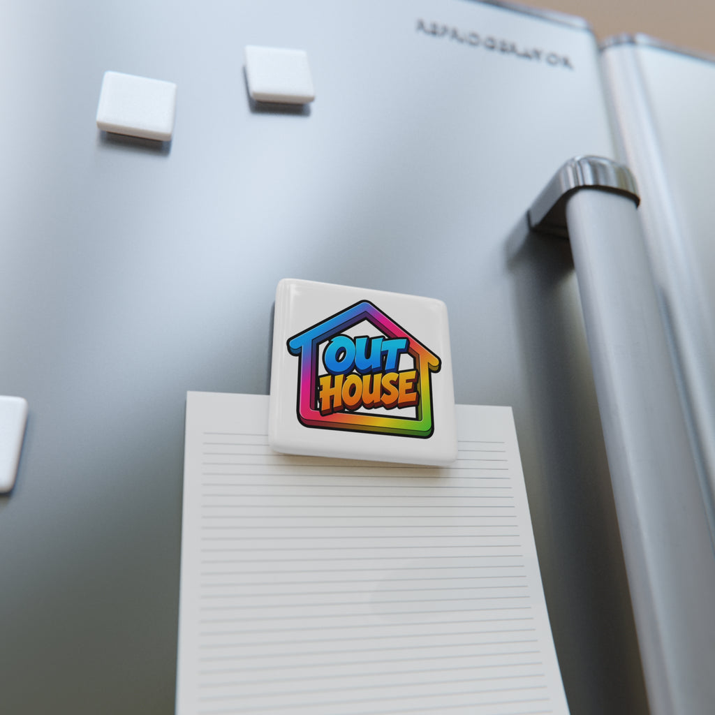 Out House Porcelain Fridge Magnet