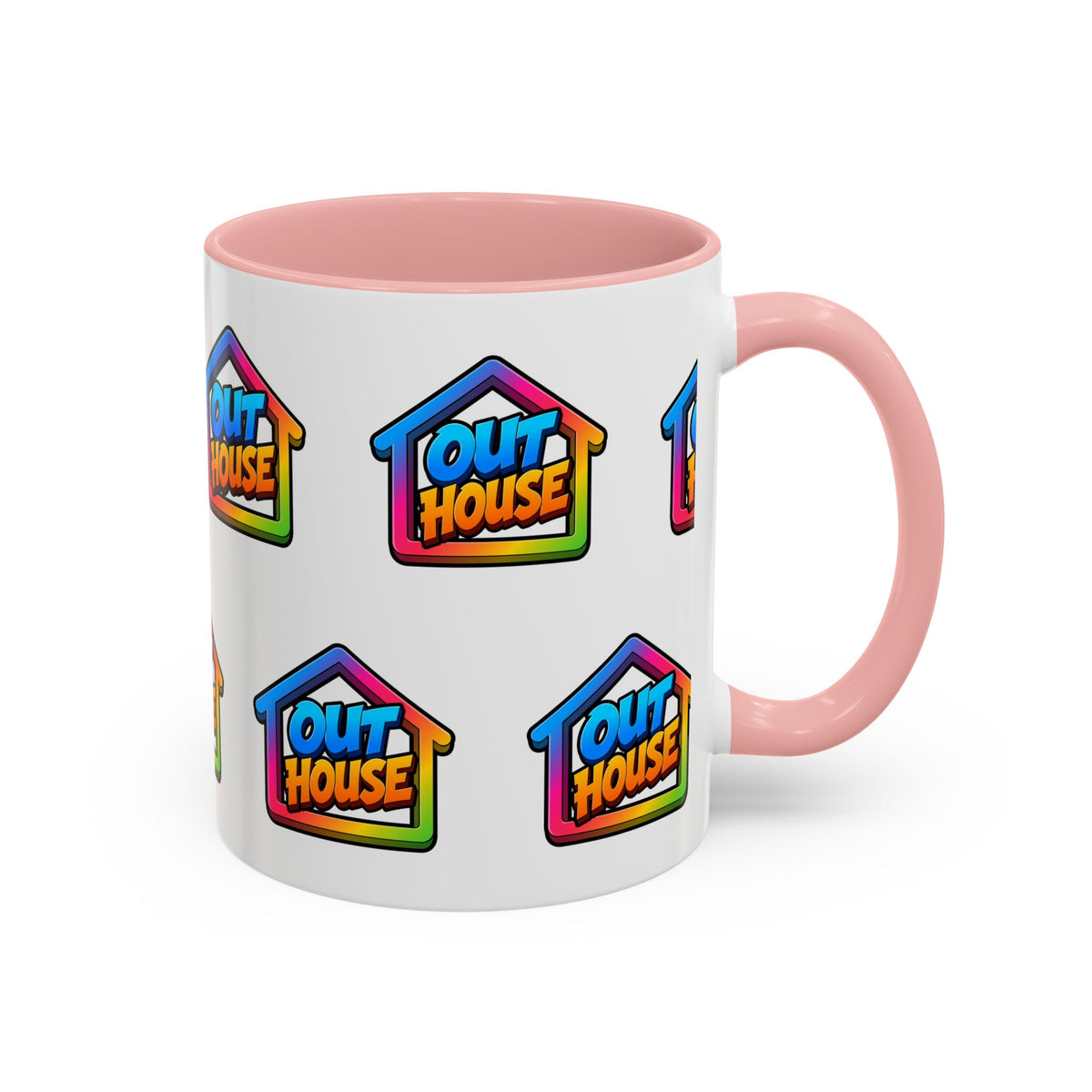 Out House Rainbow Accent Coffee Mug (11/15oz)
