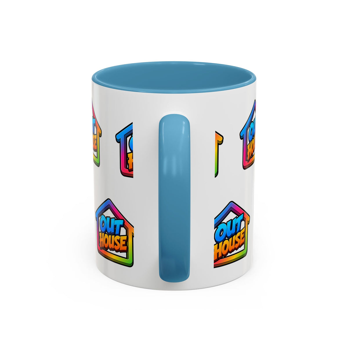Out House Rainbow Accent Coffee Mug (11/15oz)