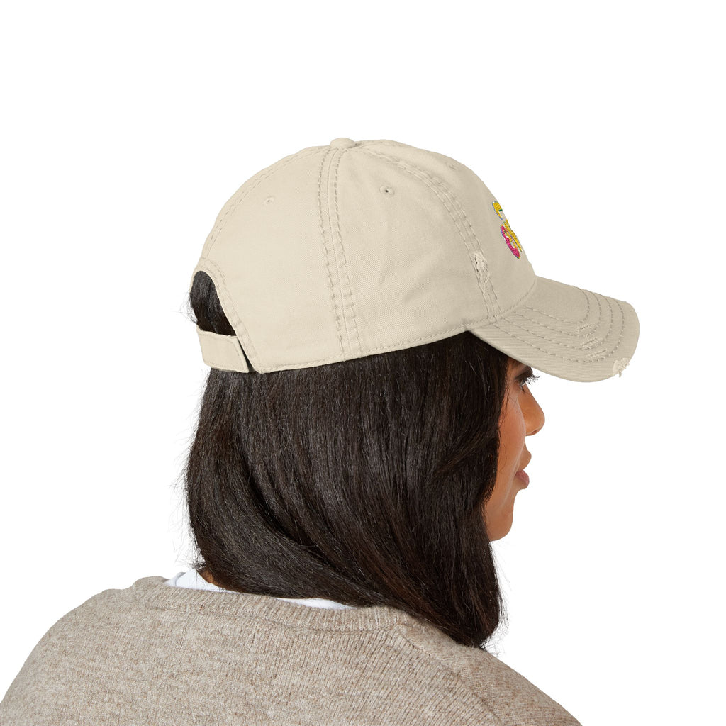 Distressed Embroidered “evote” Dad Hat