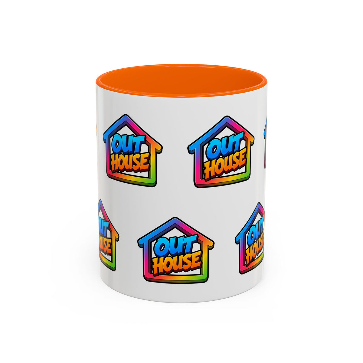 Out House Rainbow Accent Coffee Mug (11/15oz)