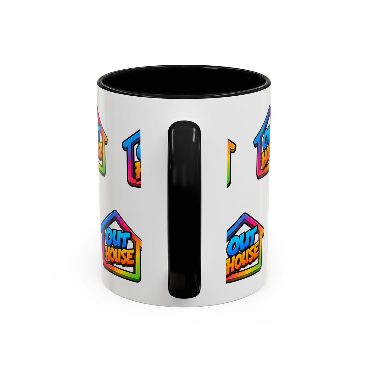 Out House Rainbow Accent Coffee Mug (11/15oz)