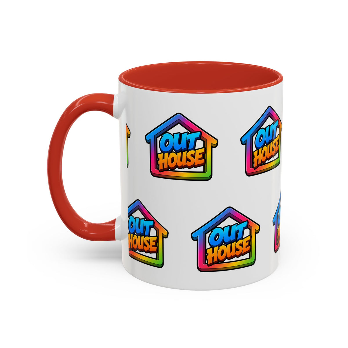 Out House Rainbow Accent Coffee Mug (11/15oz)
