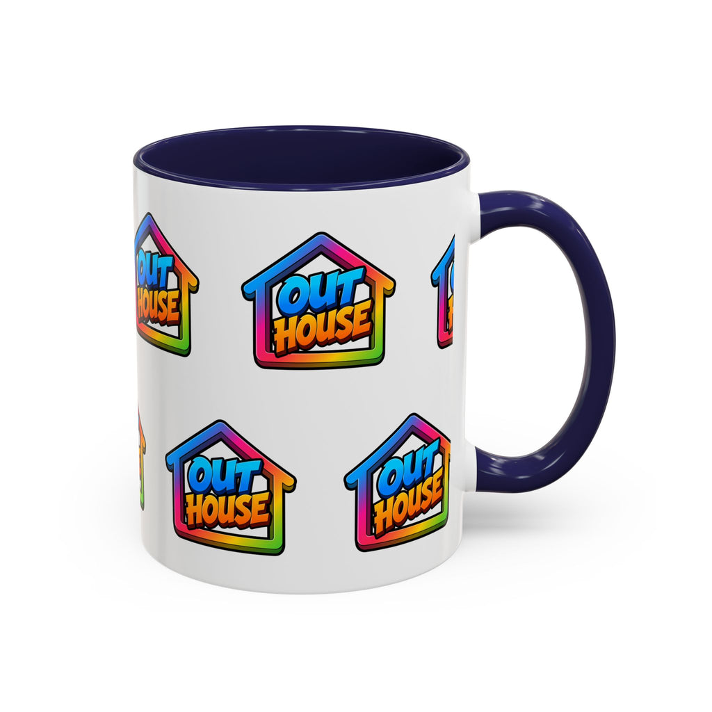 Out House Rainbow Accent Coffee Mug (11/15oz)