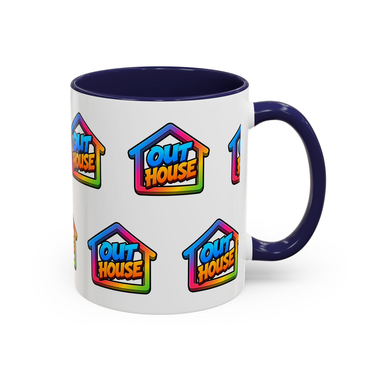 Out House Rainbow Accent Coffee Mug (11/15oz)