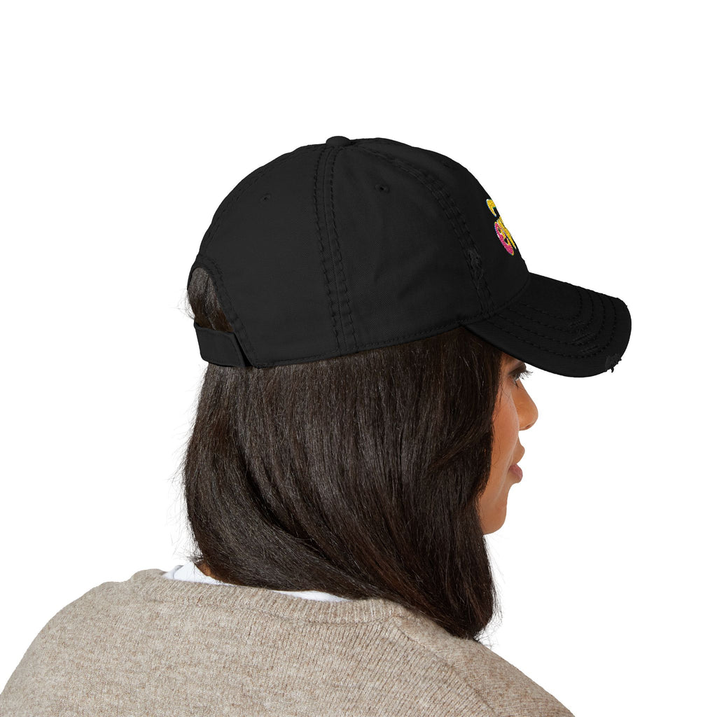 Distressed Embroidered “evote” Dad Hat