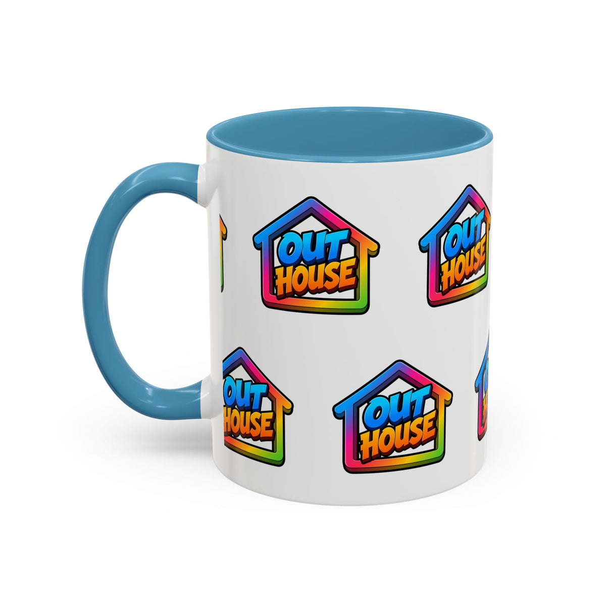 Out House Rainbow Accent Coffee Mug (11/15oz)