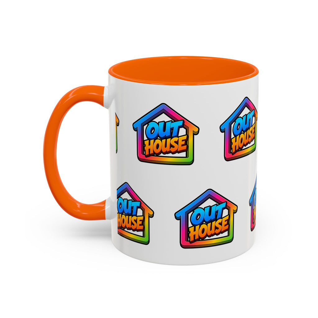 Out House Rainbow Accent Coffee Mug (11/15oz)