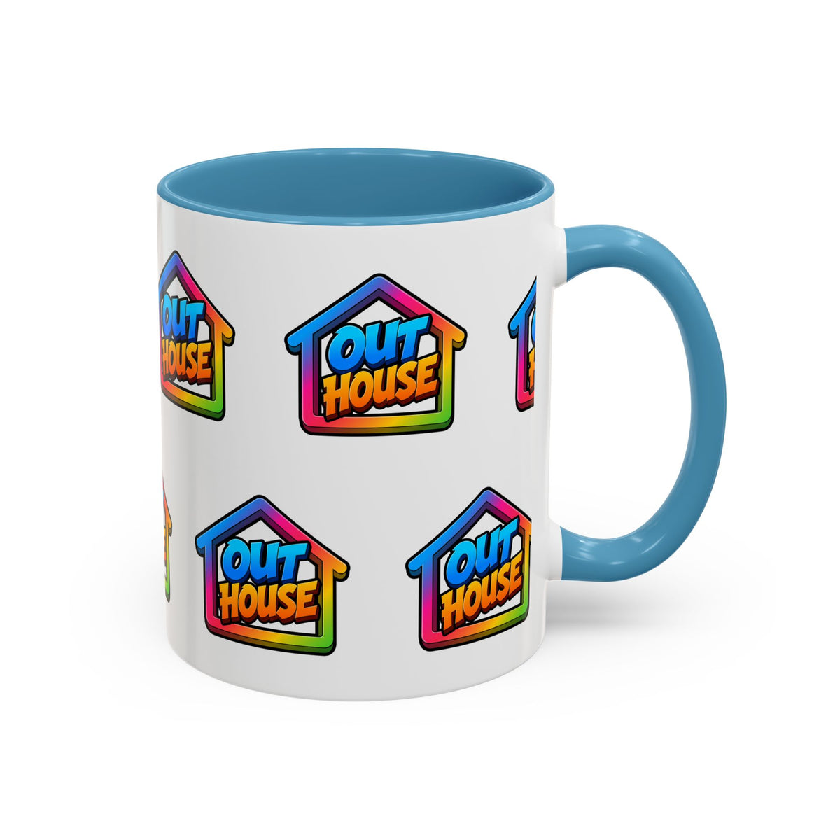 Out House Rainbow Accent Coffee Mug (11/15oz)
