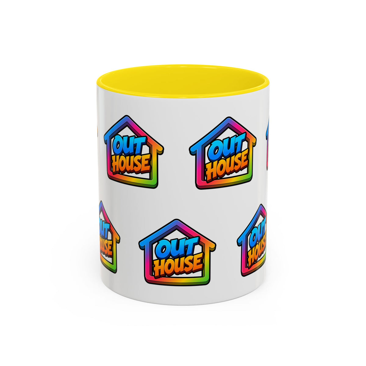Out House Rainbow Accent Coffee Mug (11/15oz)