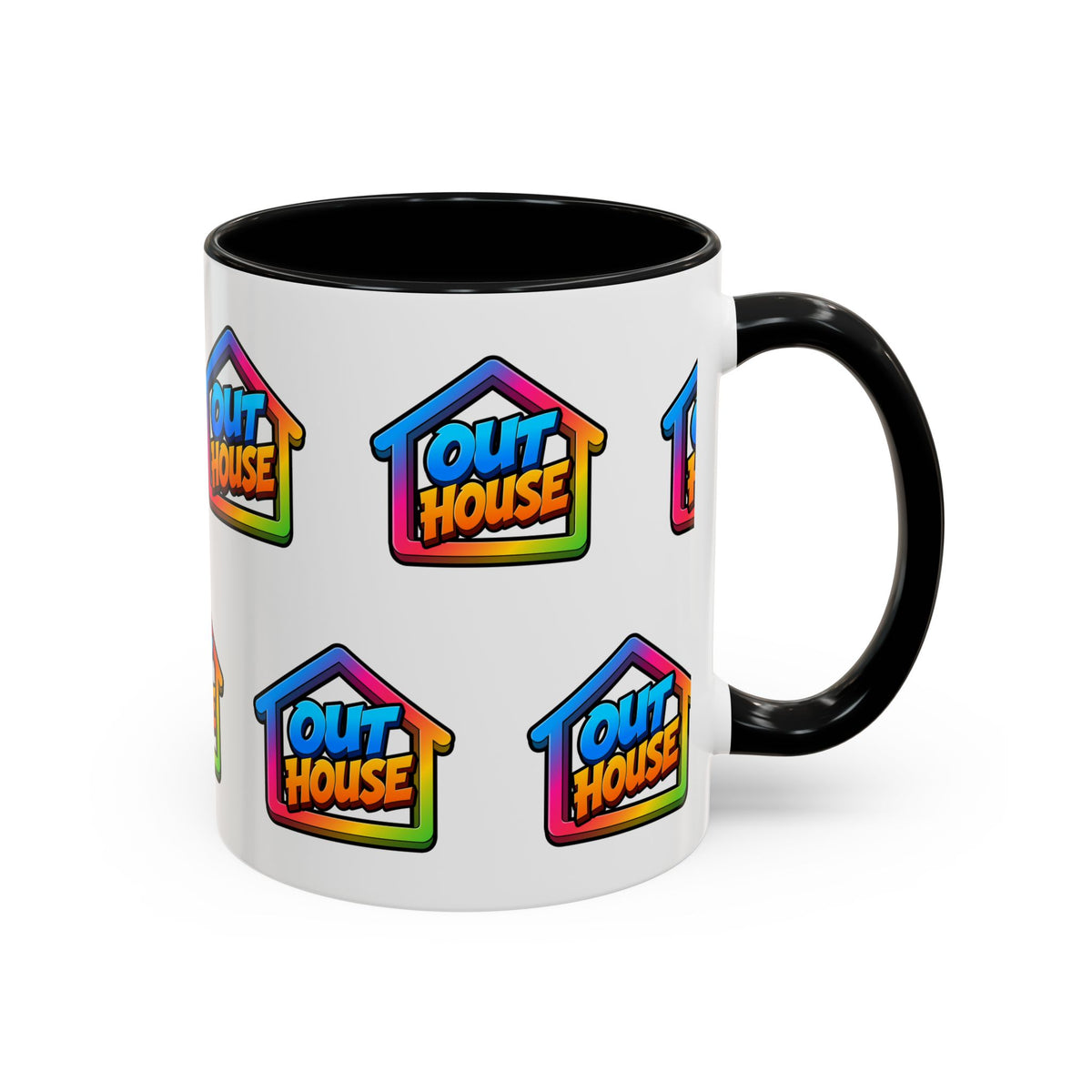 Out House Rainbow Accent Coffee Mug (11/15oz)