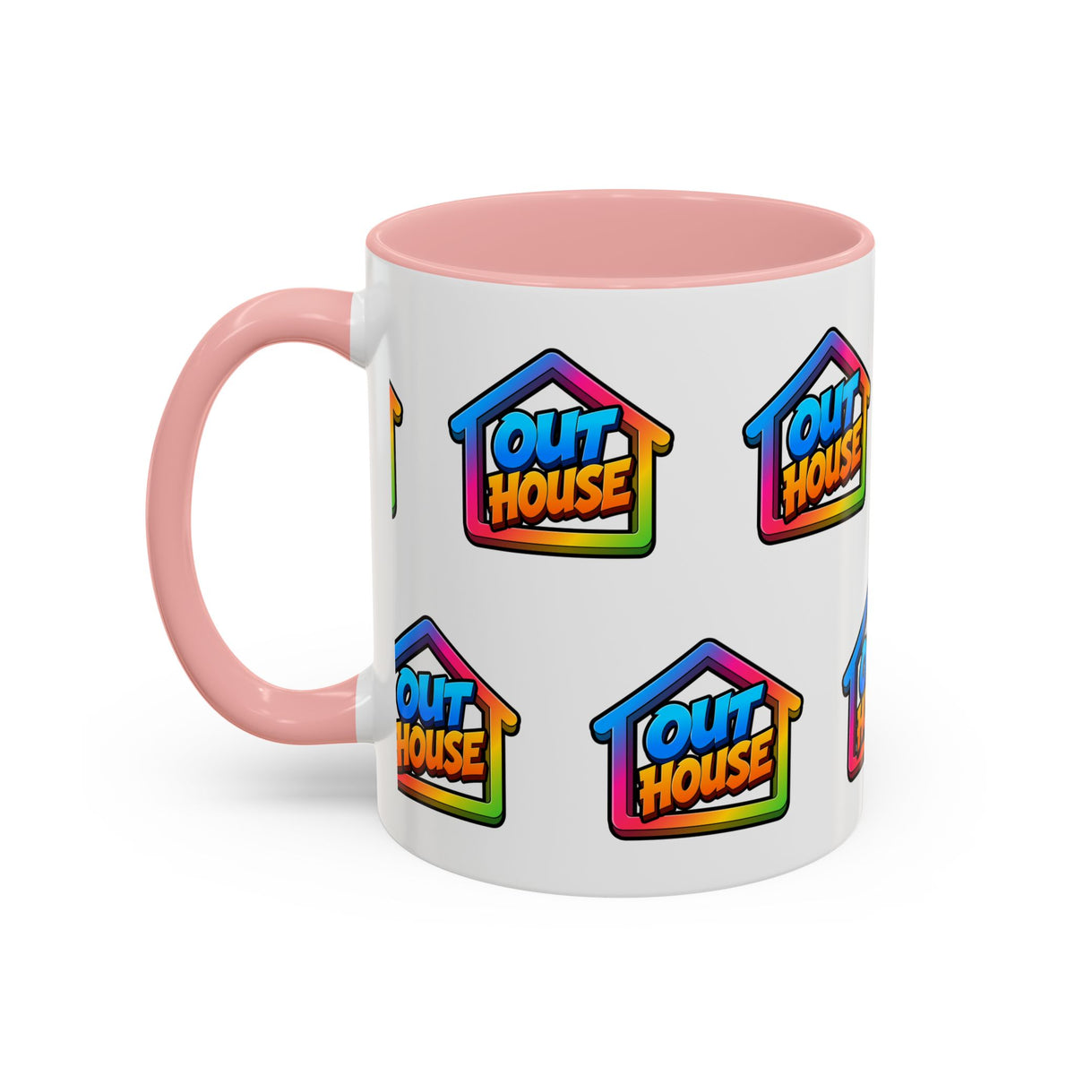 Out House Rainbow Accent Coffee Mug (11/15oz)