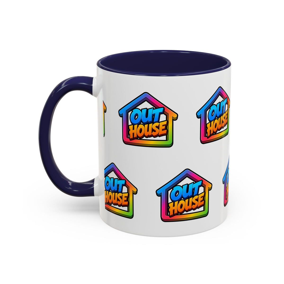 Out House Rainbow Accent Coffee Mug (11/15oz)