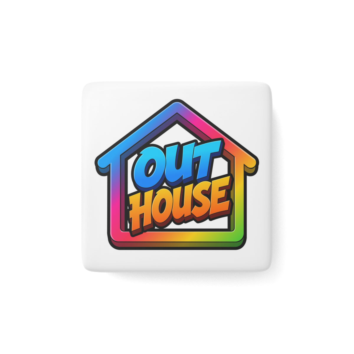 Out House Porcelain Fridge Magnet