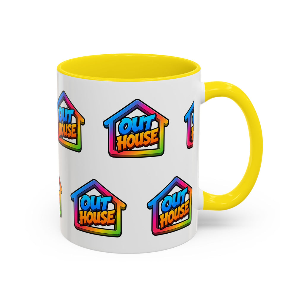 Out House Rainbow Accent Coffee Mug (11/15oz)