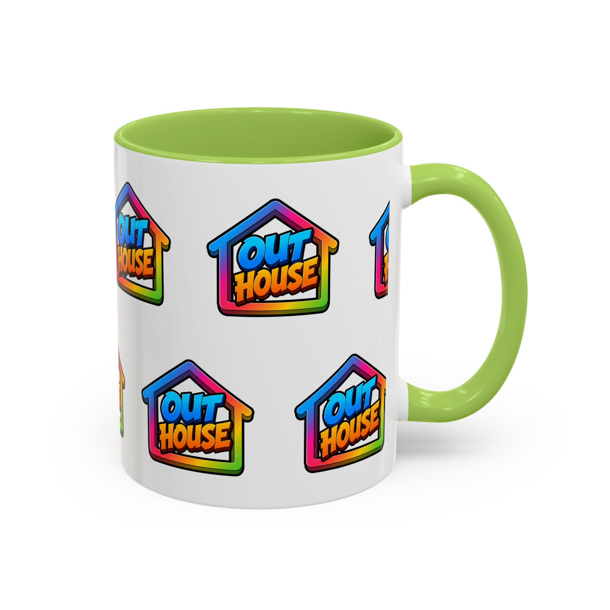 Out House Rainbow Accent Coffee Mug (11/15oz)