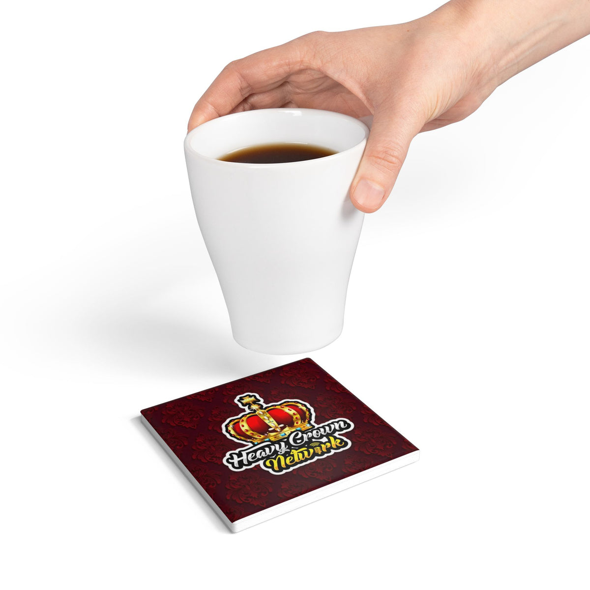 Heavy Crown Signature Ceramic Coaster