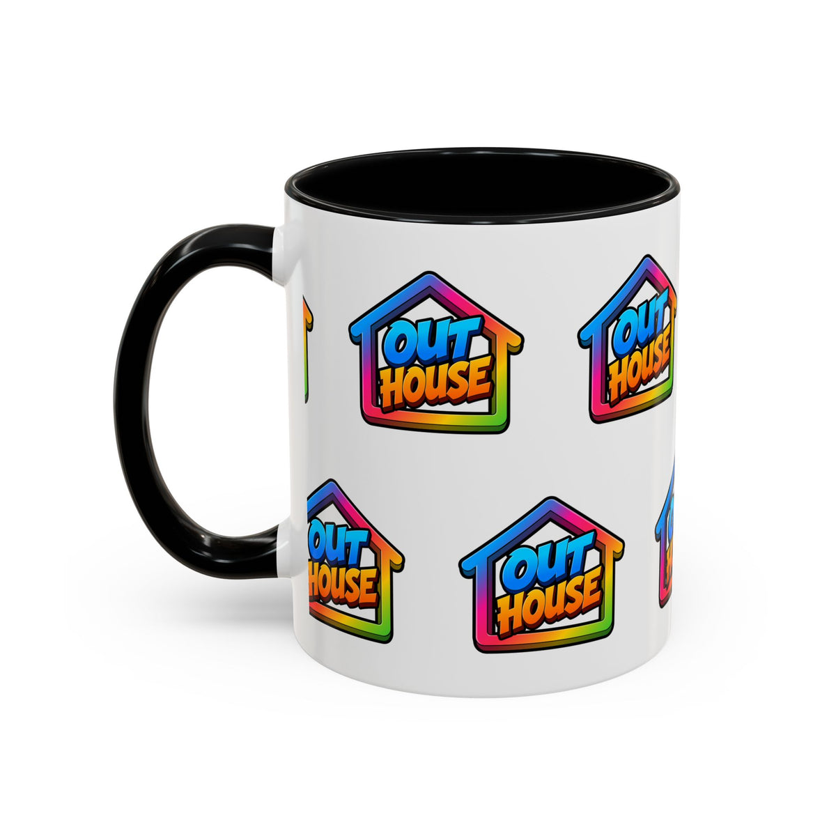 Out House Rainbow Accent Coffee Mug (11/15oz)