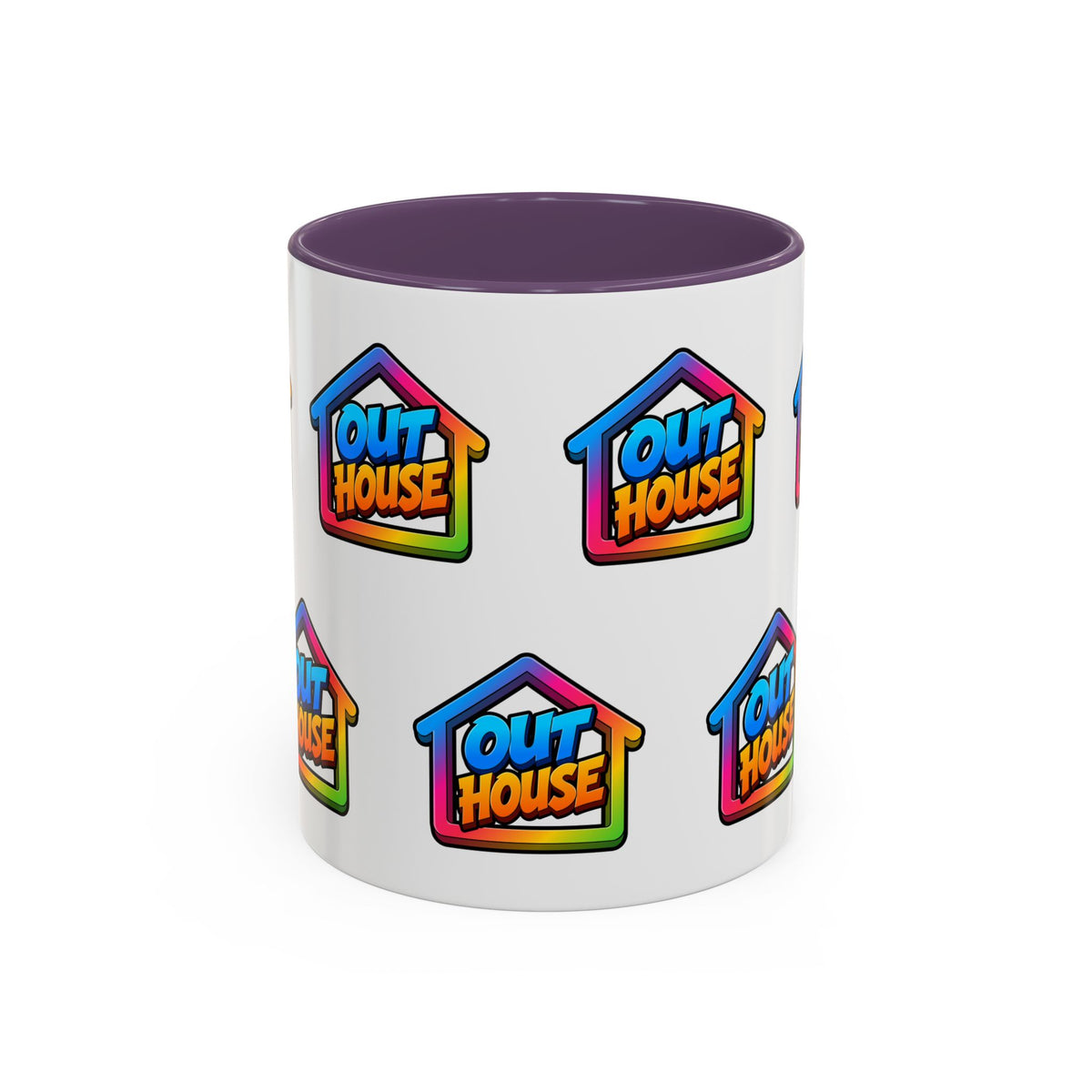 Out House Rainbow Accent Coffee Mug (11/15oz)