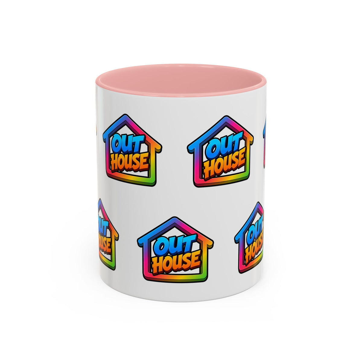 Out House Rainbow Accent Coffee Mug (11/15oz)