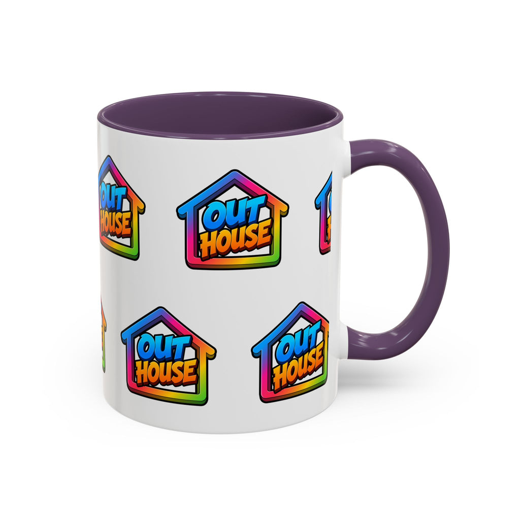 Out House Rainbow Accent Coffee Mug (11/15oz)
