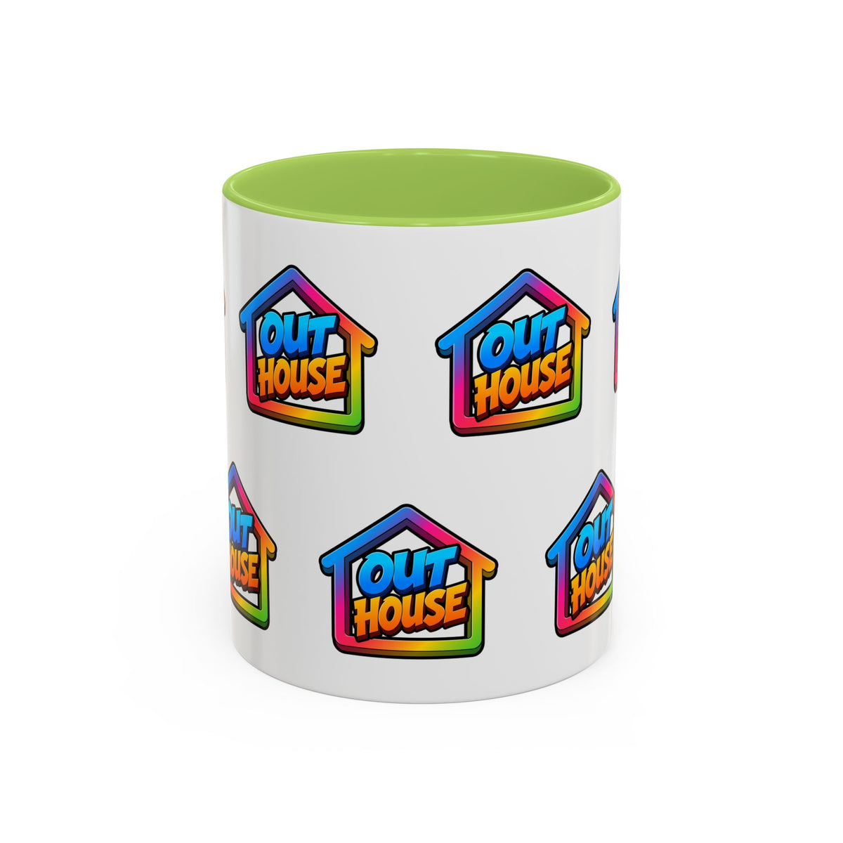 Out House Rainbow Accent Coffee Mug (11/15oz)