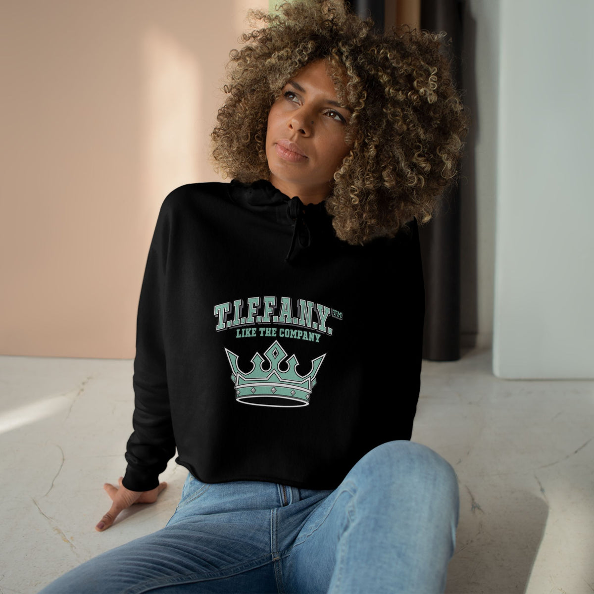 T.I.F.F.A.N.Y.™ “Like the Company”  Crop Hoodie