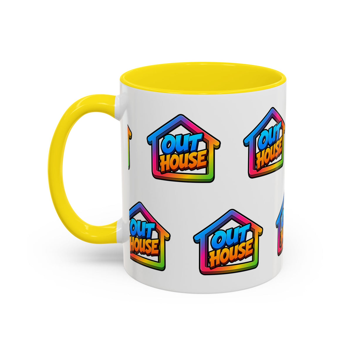 Out House Rainbow Accent Coffee Mug (11/15oz)