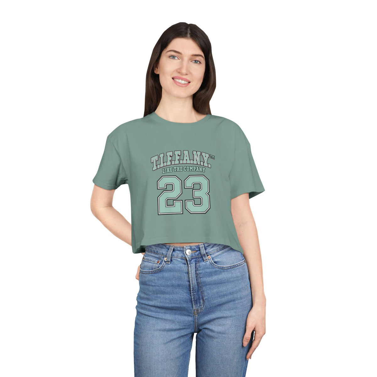 T.I.F.F.A.N.Y.™ “Like the Company” Varsity Crop Top