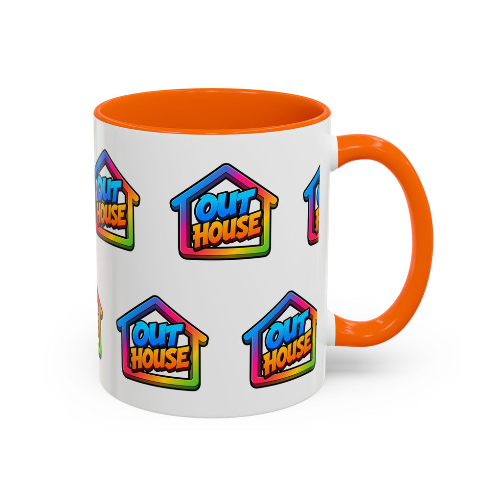 Out House Rainbow Accent Coffee Mug (11/15oz)